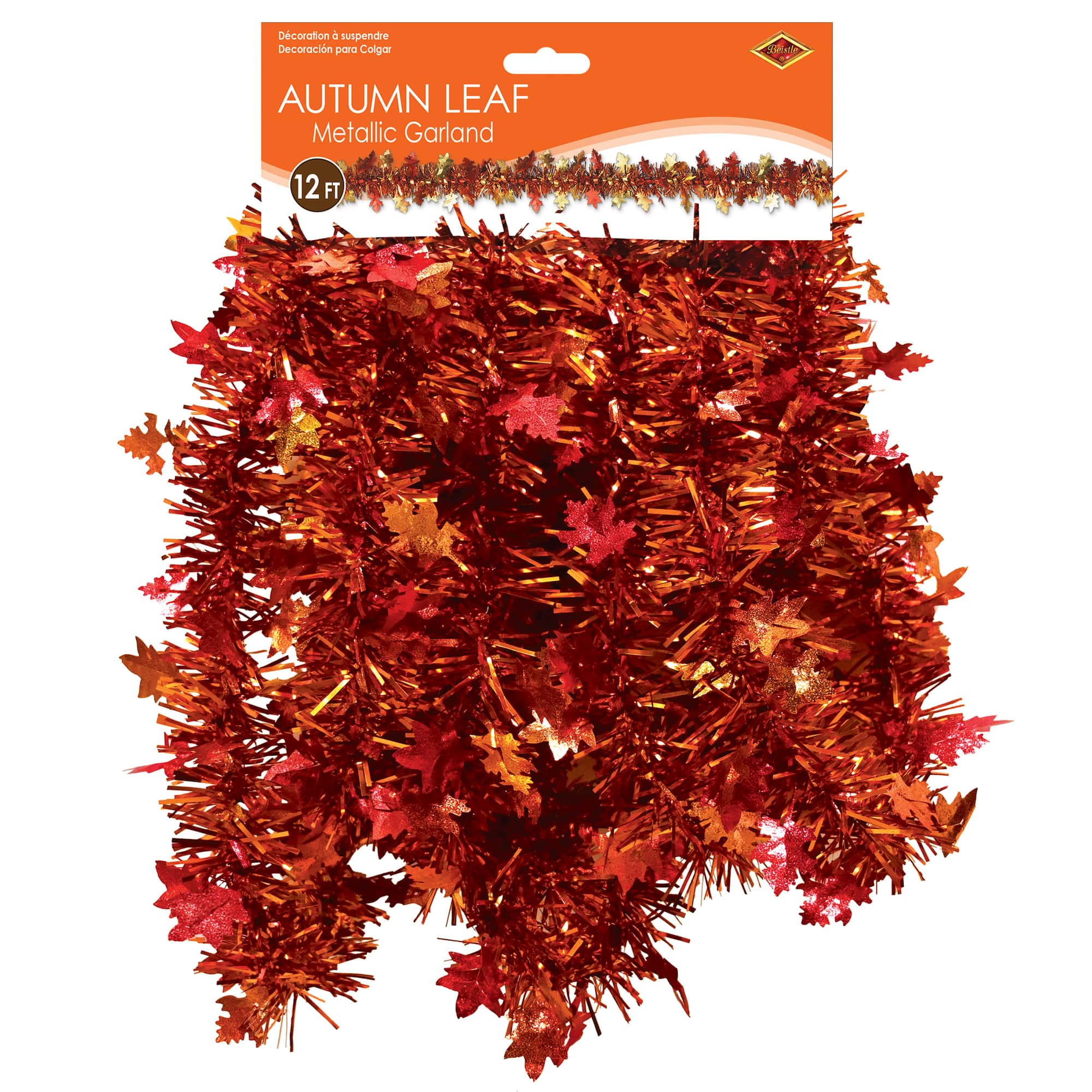 Beistle 12ft. Metallic Autumn Leaf Garlands, 2ct.